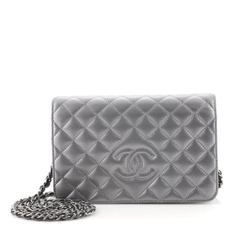 Chanel Diamond CC Wallet on Chain Quilted Lambskin