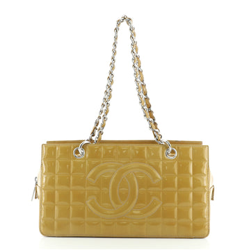 Chanel Chocolate Bar CC Zip Tote Quilted Patent Medium