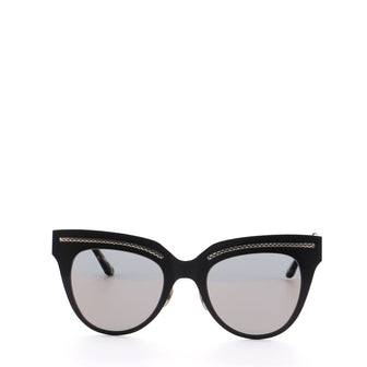 Bottega Veneta Cat Eye Sunglasses Titanium with Intrecciato Detail