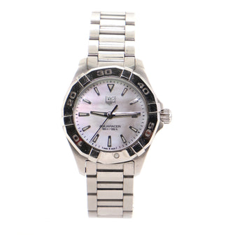 Aquaracer 300M Quartz Watch Stainless Steel and Mother of Pearl 27