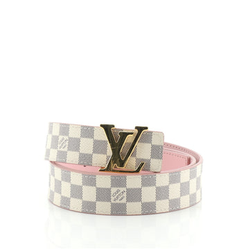 Louis Vuitton LV Initiales Reversible Belt Damier and Leather Medium