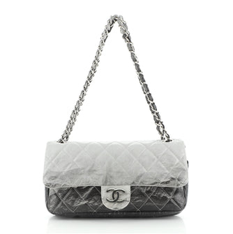 Chanel Melrose Degrade Flap Bag Quilted Patent Vinyl Medium