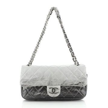 Chanel Melrose Degrade Flap Bag Quilted Patent Vinyl Medium