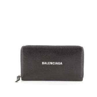 Balenciaga Everyday Zip Around Wallet Printed Leather Long