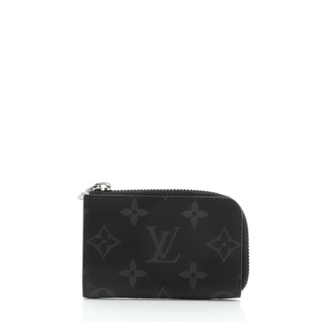 Louis Vuitton Zip Coin Purse Monogram Eclipse Canvas