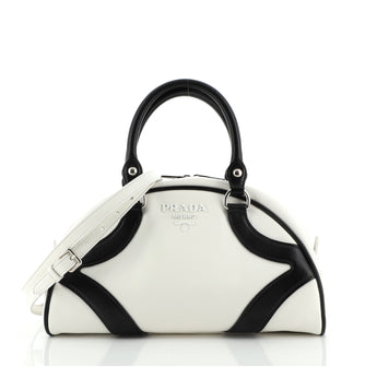 Prada Bowling Convertible Handle Bag Leather Small