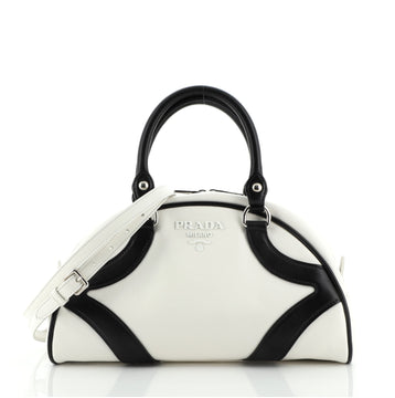 Prada Bowling Convertible Handle Bag Leather Small