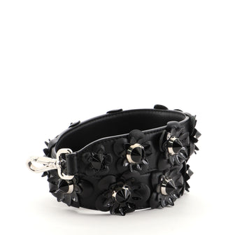 Fendi Flowerland Strap You Shoulder Strap Studded Leather