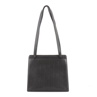 Chanel Vintage Logo Tote Caviar Medium