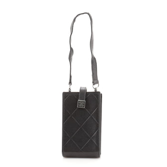 Chanel Phone Holder on Strap Quilted Lambskin