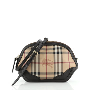 Burberry Orchard Crossbody Bag Haymarket Coated Canvas and Leather Mini