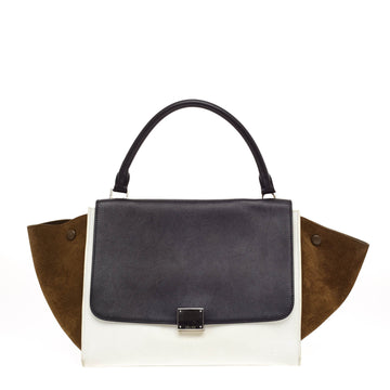 Celine Trapeze Tricolor Suede Medium