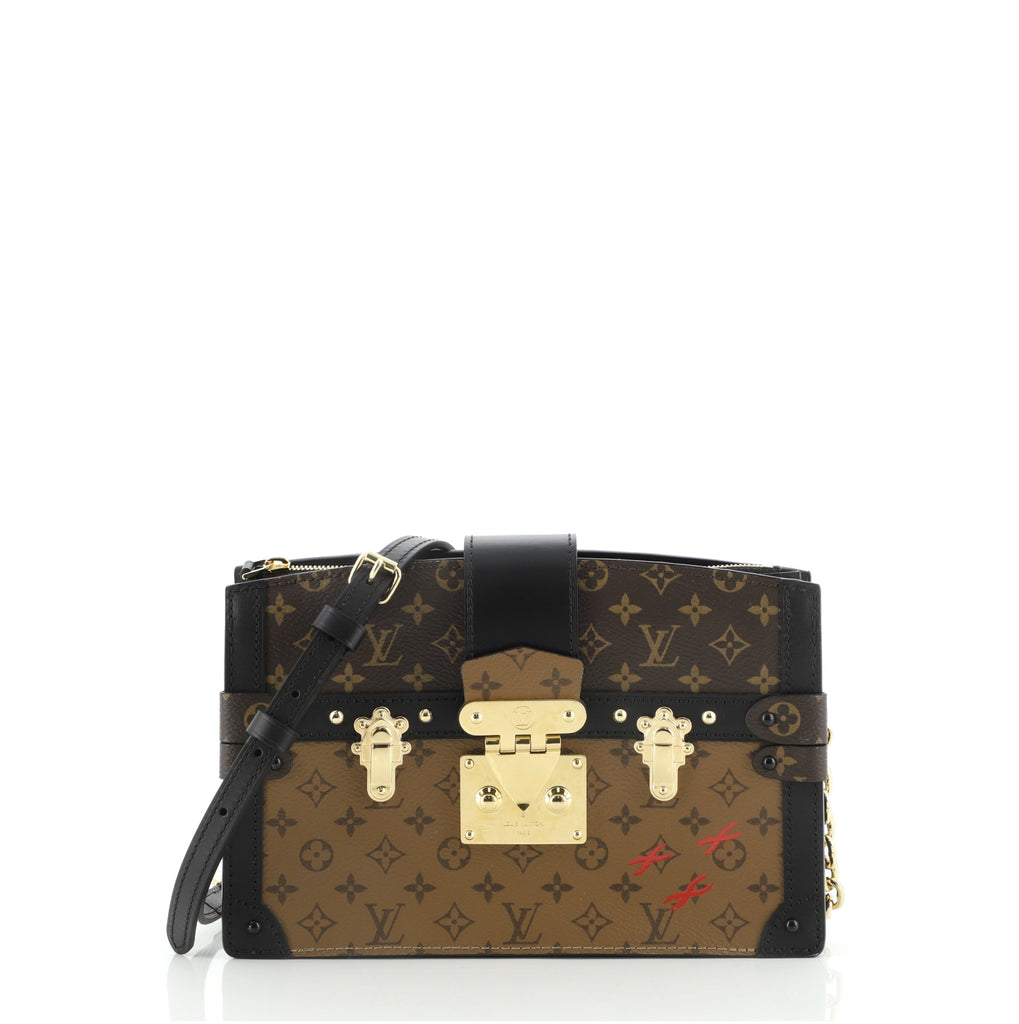 Louis Vuitton Trunk Clutch of Reverse Monogram Canvas with Polished Brass  Hardware - VIP LUXURY