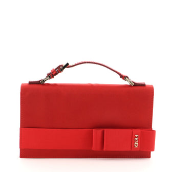 Fendi Bow Top Handle Organizer Satin