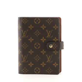 Louis Vuitton Ring Agenda Cover Monogram Canvas MM