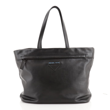 Prada Concept Zip Pocket Tote Calfskin Large