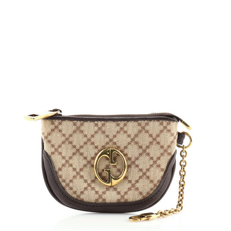 Gucci 1973 Coin Purse Diamante Canvas and Leather