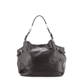 Prada Side Pocket Hobo Soft Calf Medium