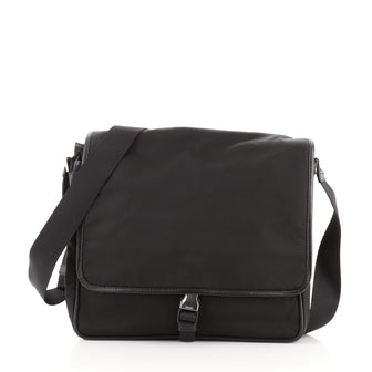 Prada Buckle Messenger Bag Tessuto Medium