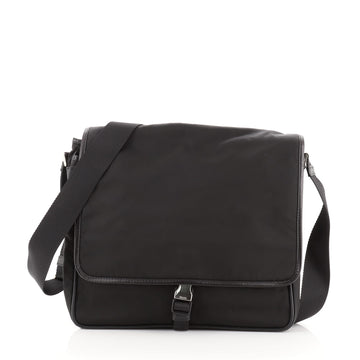 Prada Buckle Messenger Bag Tessuto Medium