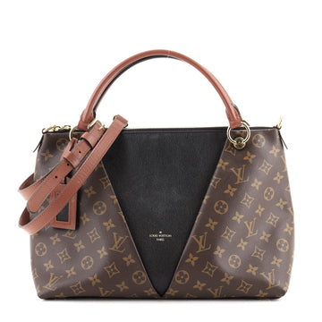 Louis Vuitton V Tote Monogram Canvas and Leather MM