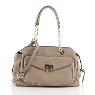 Salvatore Ferragamo Sheba Tote Leather Medium