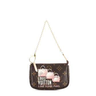 Louis Vuitton Pochette Accessoires Limited Edition Monogram Canvas Mini