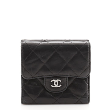 Chanel Double Sided Flap Wallet Quilted Lambskin Compact