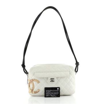 Chanel Cambon Camera Bag Quilted Leather with Python