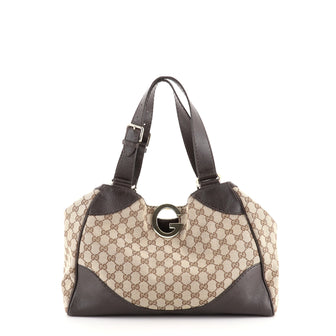 Gucci Charlotte Shopping Tote GG Canvas Large