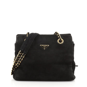 Prada Chain Tote Suede Small