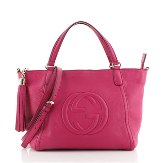 Gucci Soho Convertible Top Handle Bag Leather Small