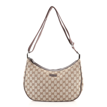 Gucci Saddle Zip Messenger Bag GG Canvas Medium