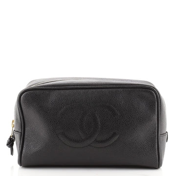 Chanel Vintage Timeless Cosmetic Pouch Caviar Medium