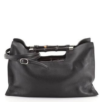 Gucci Bamboo Daily Tote Leather Wide