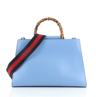 Gucci Nymphaea Top Handle Bag Leather Medium