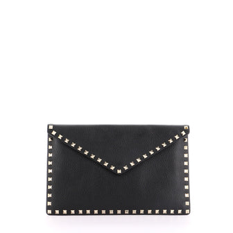 Valentino Rockstud Envelope Clutch Leather Medium