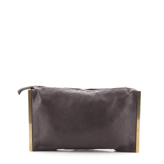 Lanvin Private Clutch Embossed Leather