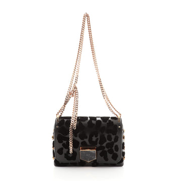 Jimmy Choo Lockett Petite Shoulder Bag Leather with Velvet