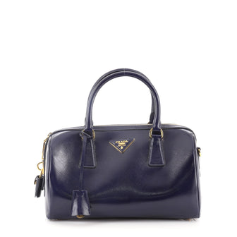 Prada Convertible Satchel Vernice Saffiano Leather Medium