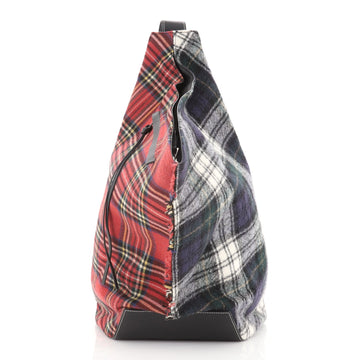 Loewe Anton Backpack Tartan Wool and Leather Medium