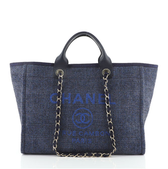 Chanel Deauville Tote Lurex Boucle Medium