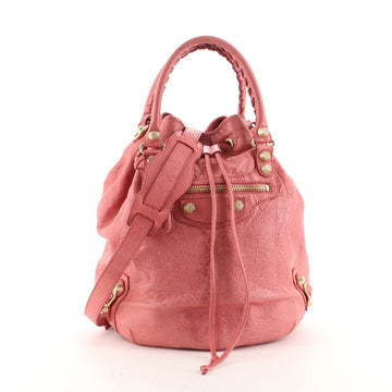 Balenciaga Pom Pon Giant Studs Bag Leather