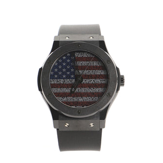 Hublot Classic Fusion Liberty Bang Limited Edition USA Flag Automatic Watch Ceramic and Rubber 45
