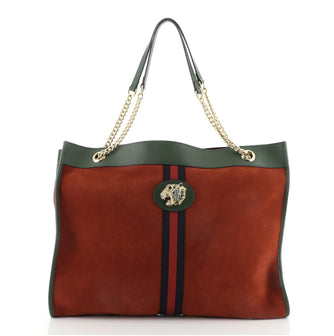 Gucci Rajah Chain Tote Suede Large