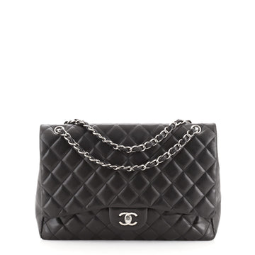 Chanel Vintage Classic Single Flap Bag Quilted Lambskin Maxi