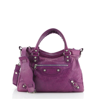 Balenciaga City Classic Studs Bag Leather Small
