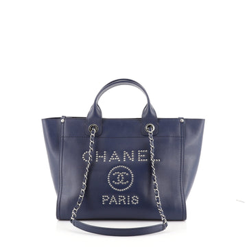 Chanel Deauville Tote Studded Caviar Small