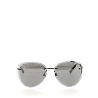 Chanel Pilot Round Sunglasses Metal