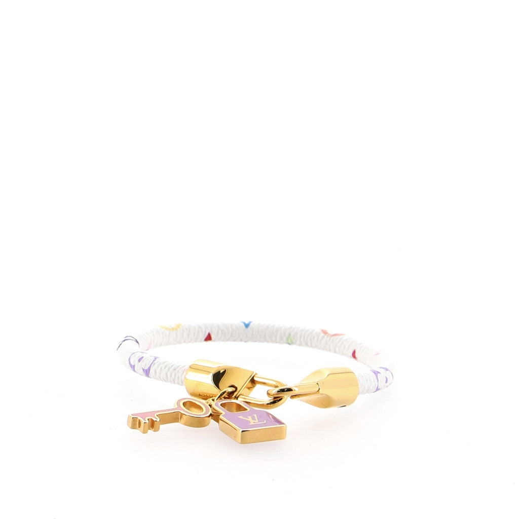 Louis Vuitton, Jewelry, Louis Vuitton White Monogram Multicolor Luck It  Bracelet